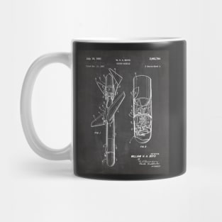 Cold War Military Missile Patent - Army Veteran Military Enthusiast Art - Black Chalkboard Mug